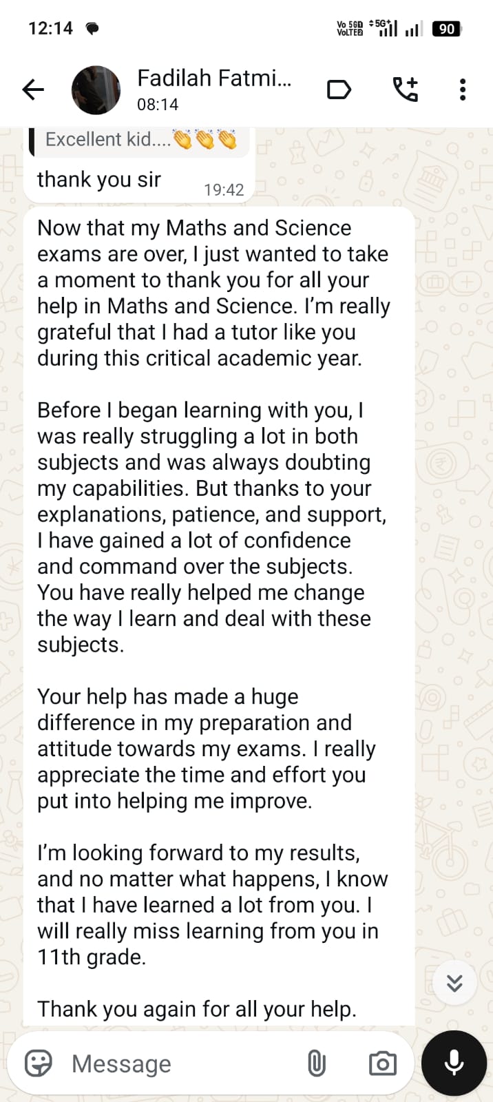 Fadilah Fatmi – Student